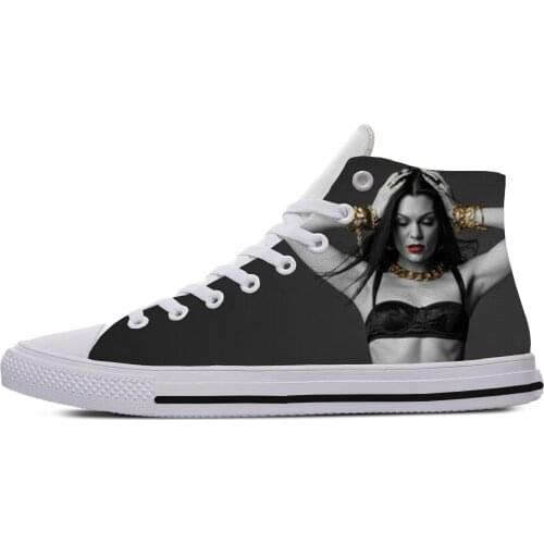 Personality Mens Casual Shoes Hot Cool Pop Funny High Quality Handiness Jessie J Cute Cartoon Custom Sneakers White