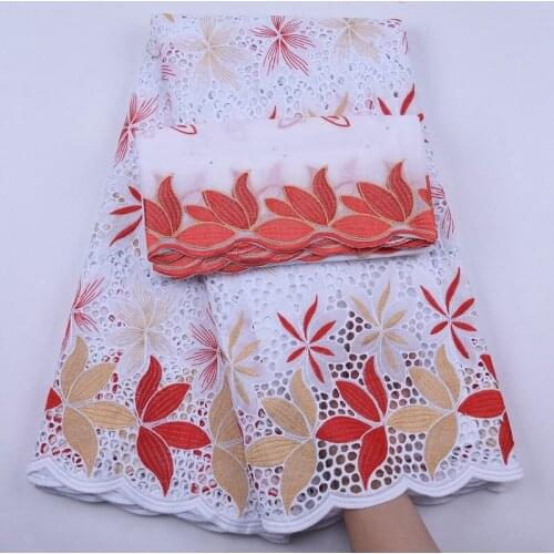 Latest High Quality Embroidery African Lace Fabric Fashion French Cotton Lace Tulle Fabric Swiss Voile Lace In Switzerland S1928