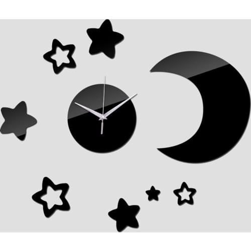 2019 new new arrival hot sale Mirror 3d Acrylic clock watch wall clocks home decor Quartz Living Room Needle