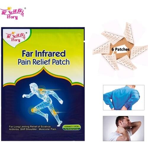 Ifory 6 Pieces/Box Back/Neck Pain Relief Plaster Chinese Medicine Far Infrared Pain Killer Porous Self Adhesive Relax Patch