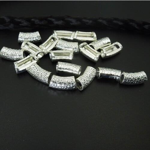 Fit Charms Antique Silver Metal Zinc Alloy DIY Beads Hair braid,20*10mm Hole Size 6mm Charm for Bracelets Making