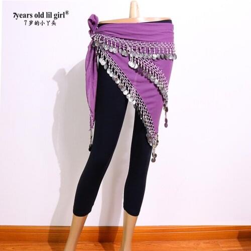 2021Belly Dance Hip Belt Waist Egypt Triangle Silver Chain Scarf Women BM209
