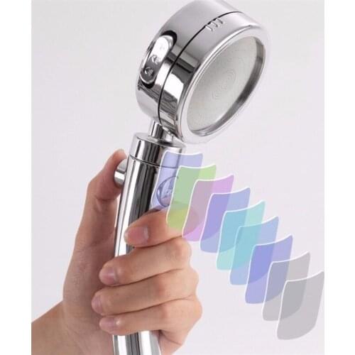Luxury Rain Shower Head Handheld Set Anion High Pressure Bathroom Rainfall Gadgets Water Saving Showerhead With ON/OFF Gold H036