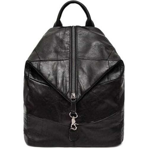 New Women Cow Leather Backpack Large Capacity Soft 100% Genuine Leather School Bags For Ladies High Quality Travel Bags