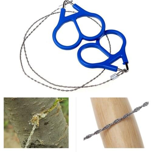 Outdoor Emergency Survival Gear Stainless Steel Wire Saws Practical Camping Hiking Manual Hand Rope Chain Saws Survival Tool