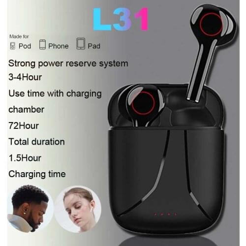 L31 TWS Bluetooth earphone music Earpieces 5.0 Noise Reductio sports earbuds wireless Headphones For xiaomi huawei iphone