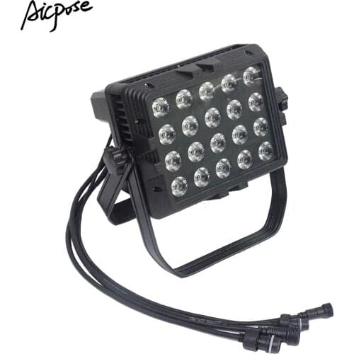 20x18w IP65 Waterproof Outdoor Wall Wash Light RGBW 4in1/RGBWA 5in1/RGBWA UV 6in1 Led Waterproof Stage Lighting Square Par Light