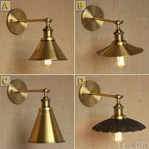 Vintage wall light glass wall lamp 110V 220V wall lamp for workroom bedroom Bathroom dinning living room swing arm wall lights