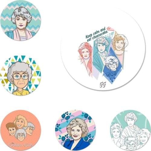 58mm The Golden Girls Icons Pins Badge Decoration Brooches Metal Badges For Clothes Backpack Decoration