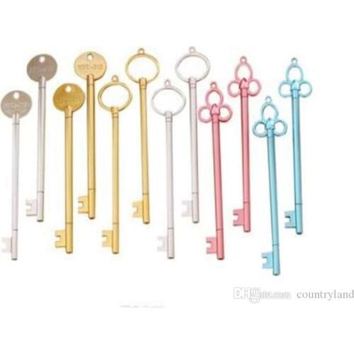 0.5mm Vintage Key Plastic Gel Pen Creative Cute Kawaii Pens For Kids Novely Item School Supplies Free Shipping