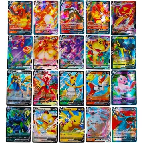 20-300Pcs New French Version Pokemon Card Featuring 100 GX 50 TAG TEAM 60V 40VMAX 30MEGA 20EX Battle Carte Trading Cards Toy