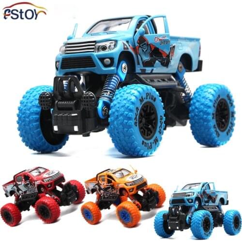 Alloy 4WD buggy graffiti shock car ATV model before and after double back to force toy for children