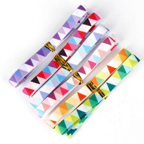 5yard 10mm Geometric Pattern Grosgrain Ribbon Gift Packing Tape DIY Hair Bow & Sewing Accessories Handmade Multi color Option