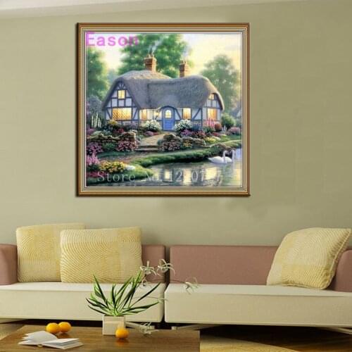 2015 Sale Diy Diamond Painting Square Rhinestones Cross Stitch Home Mural Diamond Embroidery Hobby Crafts Country Villa SeriesD