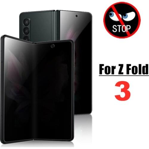 Anti Glare Hydrogel Film For Samsung Galaxy Z Fold 3 5G Privacy Screen Protector Inside Back Film Ant-Spy For Galaxy Z Fold 3