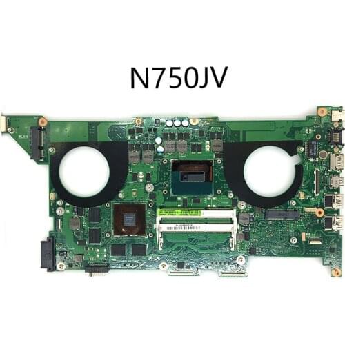 Free board+Original N750JK for ASUS laptop motherboard REV3.0 I7 cpu GT850M 2gb N750JV N750JK main board 100% tested