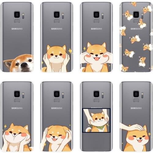 Phone Case Silicone For Samsung Galaxy Note 9 8 5 4 Shiba Inu Dog Soft Back Cover For Samsung Galaxy S8 S9 Plus S5 S6 S7 Edge