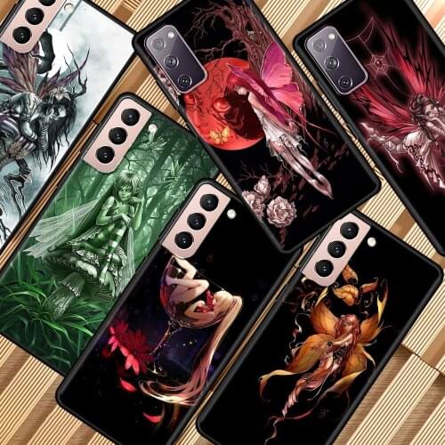 Gothic Skull Fairy Black Cover for Samsung Galaxy Note 20 Ultra 10 Lite 5G 9 8 S21 Plus TPU Soft Phone Case Shell Coque