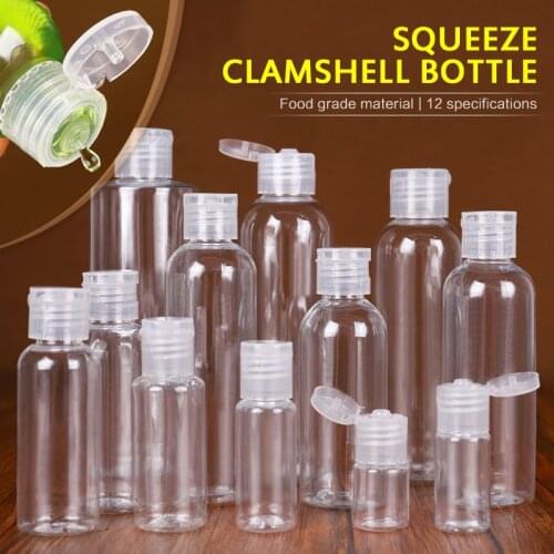 1Pc 5/10/30/50/80/120/200/250 Ml Plastic Transparent Bottle Spray Bottle Butterfly Cap Makeup Tool Sub-bottling Clamshell Bottle