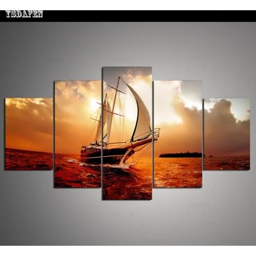HD print olieverf Film modulaire foto Scenery poster kind room decor woondecoratie 5 stks canvas art z534