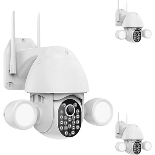 Camera Flood Light,Tuya Lighting Camera Flooding Light Humanoid Trigger 5MP HD WiFi Night Vision Camera