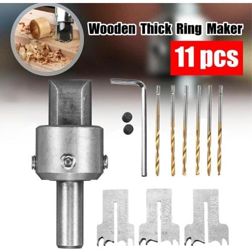 Ring Drill Bit with Blade Wooden Ring Maker Wooden Beads Drill Rotary Bead Molding Tool