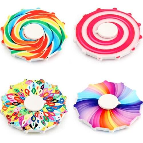 Candy-colored Fingertip Spinner With Double-sided UV Printing Spinning Disc Finger Spinner Childrens Fidget Spinner Toys