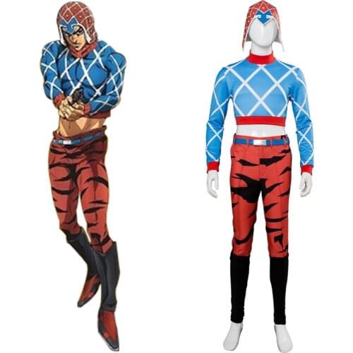 JoJos Bizarre Adventure Golden Wind Guido Mista Cosplay Costume Outfit Uniform Halloween Carnival Cosplay Costumes Custom Made