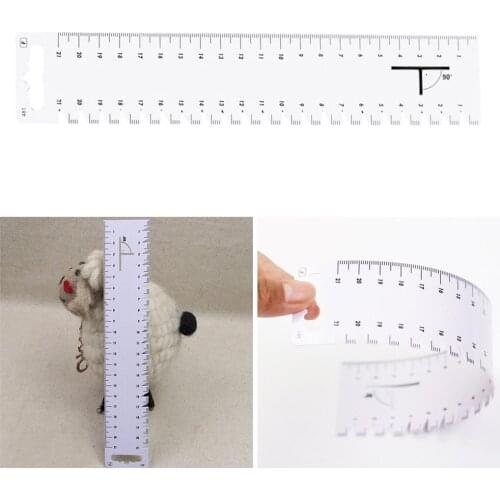Mini Hand Gauge, Measuring Ruler, Tailor Sewing Craft, White, 22 x 4.5 x 0.15 cm