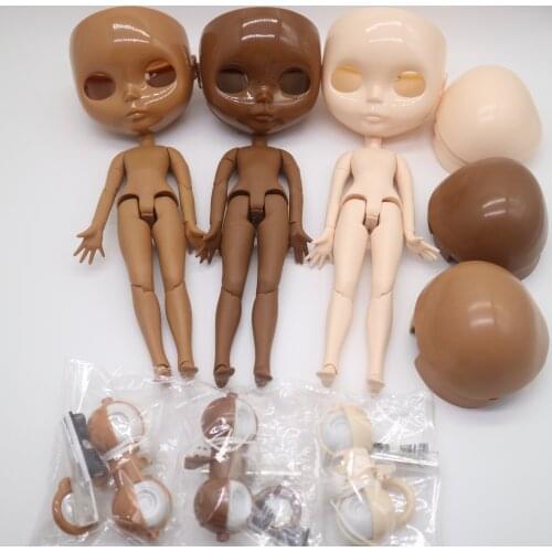 Male body hair scalp and eye mech for DIY customization Nude blyth doll accessories