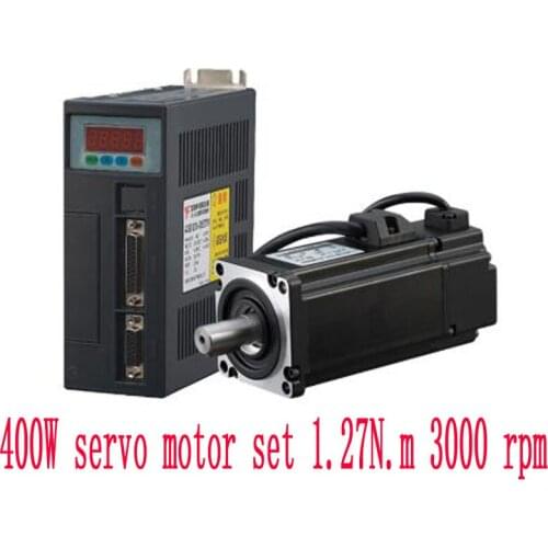High quality Servo motor set 400W AC220V 60ST AC Servo Motor 60ST-M01330 1.27N.M 3000RPM with Servo Driver 60ST