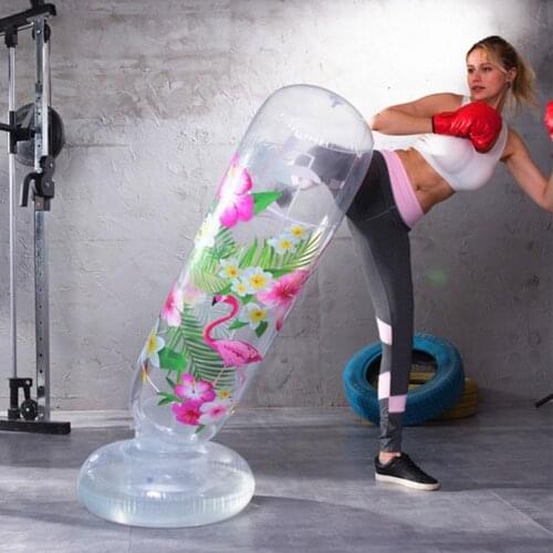 Fitness Inflatable Punching Bag Stress Punch Tower Bag Speed Stand Power Boxing Gloves MMA Target Bag For Kids Teenagers Adults