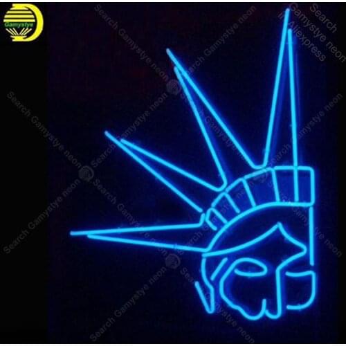 Neon Sign Liberty Face Neon Signs Real Glass Tubes Neon Bulbs Signboard decorate room wall Handcraft store sign Light up wall