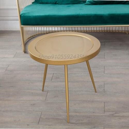 Nordic Round Small Coffee Table Small Table Mini Sofa Side Table Rental Room Small Table Light Luxury Simple Economical