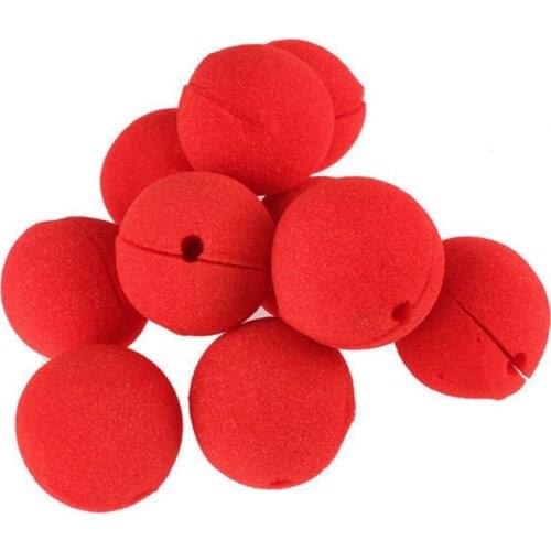New 10Pcs Adorable Red Ball Sponge Clown Nose for Party Wedding Decoration Christmas Halloween Costume Magic Dress Accessories