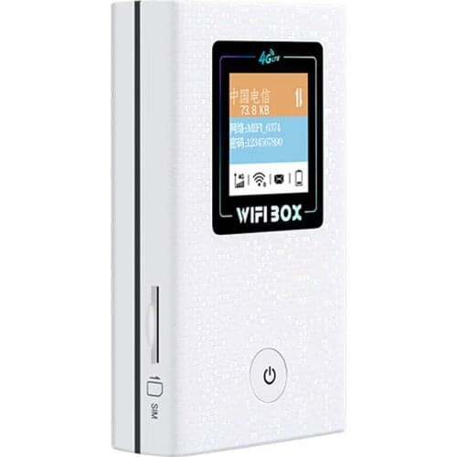 Portable 4G Wifi Router 4G Lte Wifi Wireless Router 6800MAh Battery Power Bank Hotspot Unlocked Car Mobile with Sim Card Slot