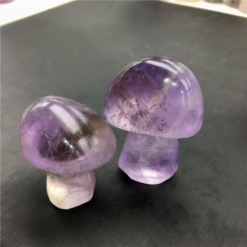 Natural crystal amethyst hand polished lovely mushroom crystal decorated with beautiful colors for Christmas presents