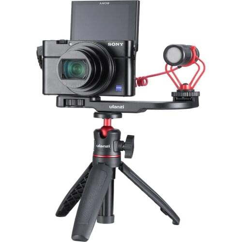 PT-8 PT-9 Smartphone Vlog Mount Plate for Gopro DSLR Camera Sony A6300 A6400 Cold Shoe Vlog accessories for Microphone LED