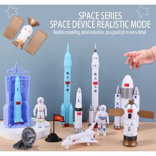 Rocket Toys Space Series Device Launcher Space Shuttle Satellite Astronaut Model Children Educational Toys Gifts