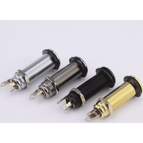 【Made in Korea】1 Piece GuitarFamily Stereo Long Threaded Output Jack for Electric Guitar Bass ( #0397 )