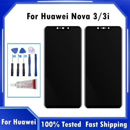 For Huawei Nova 3 Touch Screen LCD Display PAR LX1 LX9 Nova 3i LCD INE LX2 L21 Nova 3e ANE LX3 L23 Display For Nova 3 LCD Screen