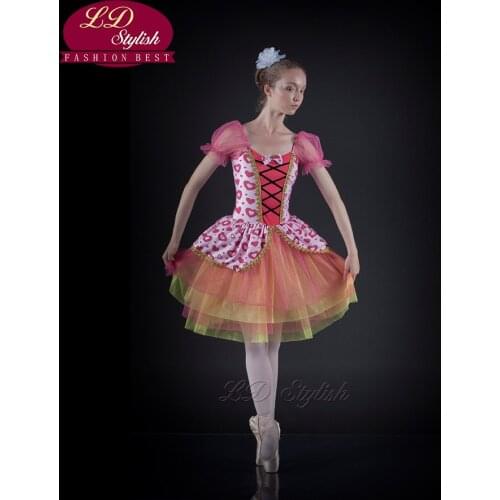 Adult Ballet Clip Siamese Fairy Dress Fairy Candy Peach Skirt Professional LDStylish Big Swing Professional Princess Tutu Dress