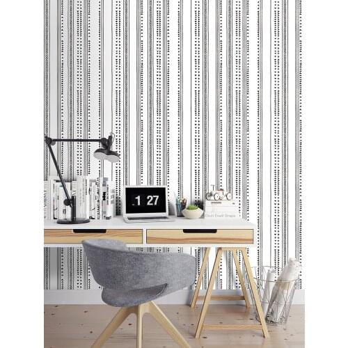 Modern Triangle Arrow Trellis Black White Vinyl Self Adhesive Wallpaper Peel And Stick Wallpaper Bedroom Wall Home Decoration