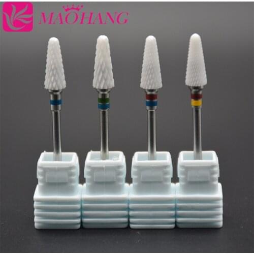 MAOHANG Super Ceramic Nozzle Nail Drill Bit Rotary Burr For Electric Manicure Machines Pedicure Files Salon Tools