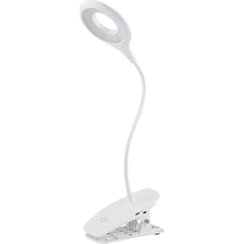 LED Clip-on Reading Lamp Computer Desk Lamp Contact Screen Switch Dimmable Built-in Battery USB Charging