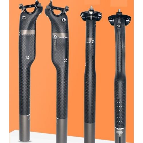 TOSEEK Bicycle Mountain Bike seatpost Carbon Ultra-Light High Hardness Bicycle Accessories Carbon Bike seatpost