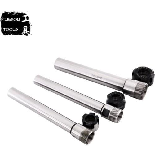 ER11 ER16 ER20 Collet Extension Rod With "A" Nut Length: 100mm or 150mm ER Chuck Straight Shank Lengthen Rod For CNC Machine