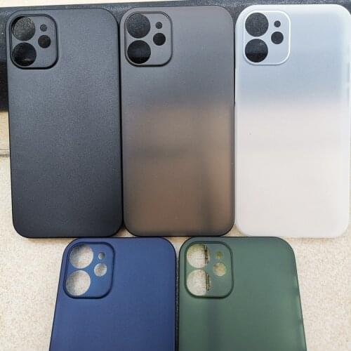 Ultrathin PP 0.4mm matte Frosted Case For iPhone 12 Pro Max mini Slim Super Thin Ultra Thin Plastic Protective Cover