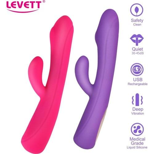 LEVETT Rabbit Vibrator For Women G spot Dildo Clitoris Stimulator Vagina Massager Adult Female Masturbator Anal Vibrator Sex Toy