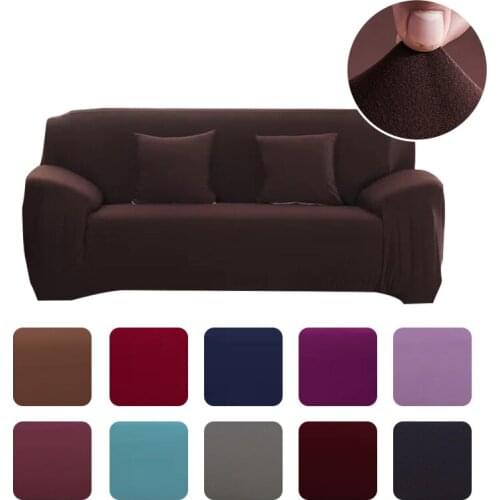 High Quality Solid Color Universal Stretchable Elastic Sofa Covers for Living Room L Shape 1/2/3/4 Sectional Sofa Covers Modern